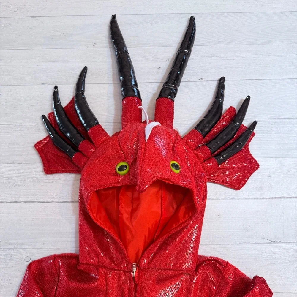 My Dream party‎ red dragon costume zip up sweatshirt 130 6/7